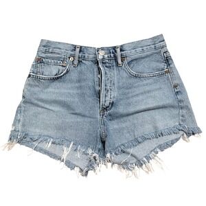 Agolde Denim Shorts Womens 26 Fray Hem Jean Vintage Cut Off Distressed Designer